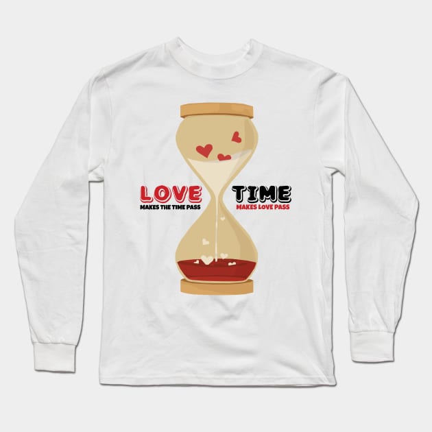 Sand Clock of Love Long Sleeve T-Shirt by KewaleeTee